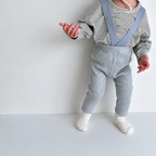 Ribbed Cotton Dungarees for Babies - Wide Leg Overalls with Adjustable Straps, 3 Months to 3 Years