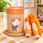 Wooden Skipping Rope – Giraffe Design, Beech Handles, Cotton Rope, Adjustable 3–5 m, Ages 3+