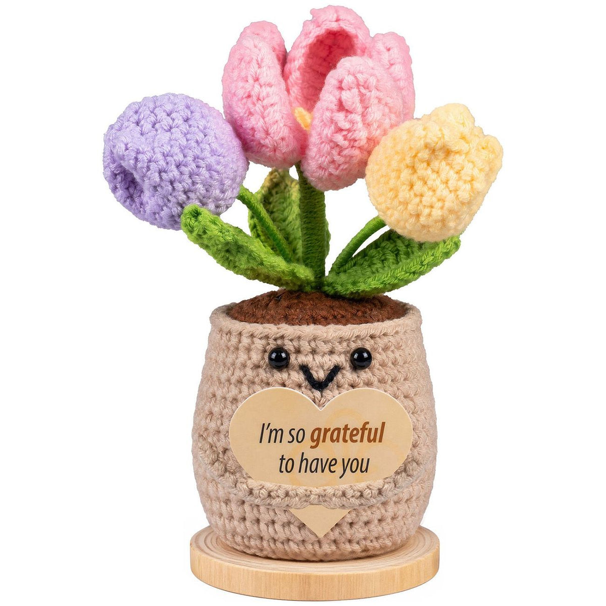 Hand Crochet Flower & Bunny Desk Decorations