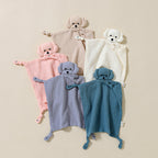 Knotted Puppy Baby Comforter, Cotton Muslin, back view