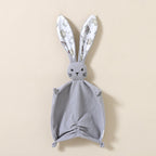 Corduroy bunny baby comforter with long floppy ears and embroidered face – view 5 of 11