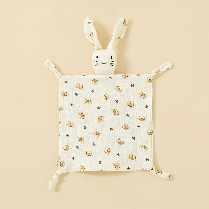 Little Tiger printed muslin bunny baby comforter