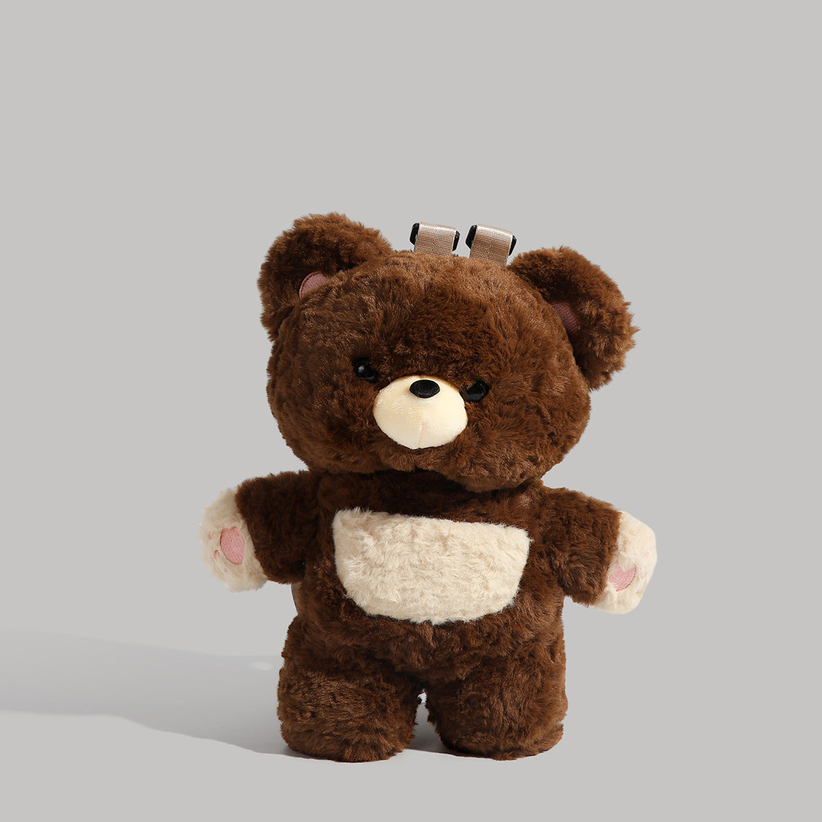 Coffee Brown soft plush bear backpack
