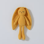 Yellow corduroy bunny hand puppet with long ears