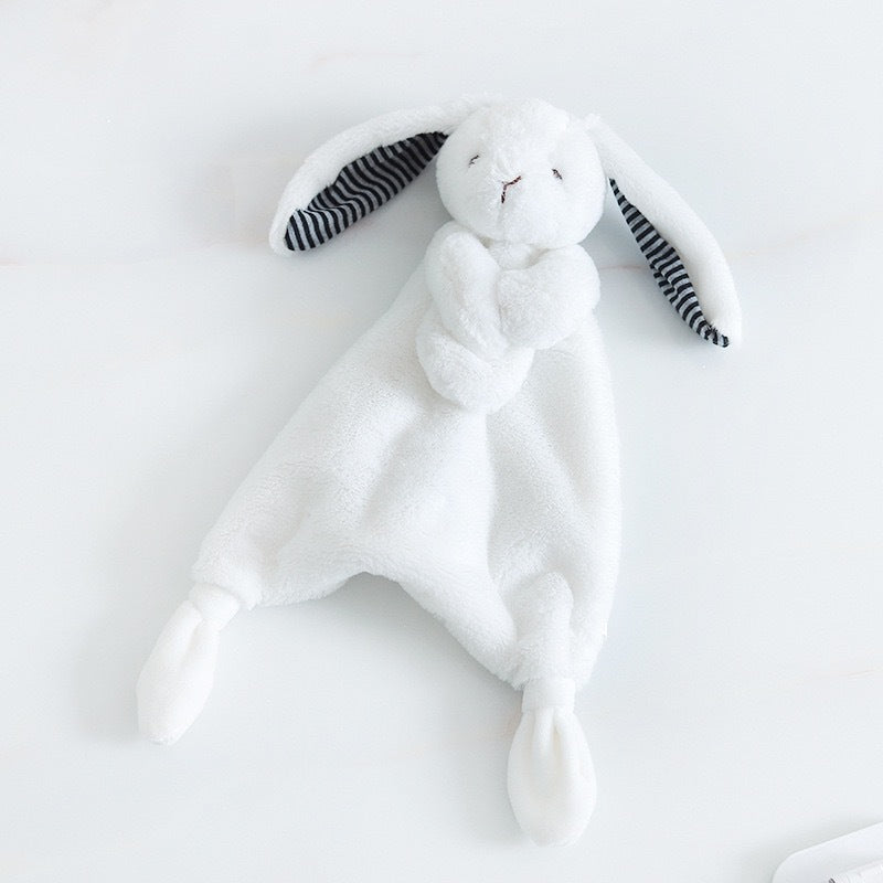 Baby comforter with plush bunny, bear or puppy head on a small comforter blanket – view 3 of 20
