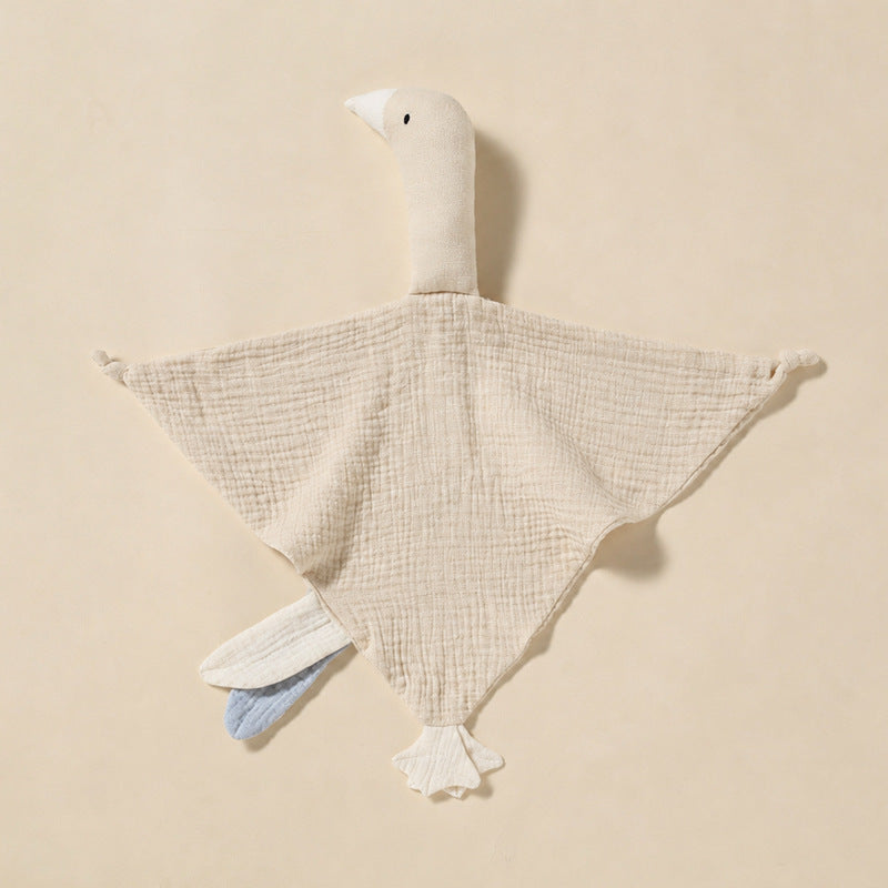 Light Khaki swan muslin baby comforter in cotton double gauze