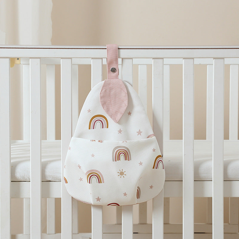 Leaf Rainbow hanging nursery organiser for nappies and bottles
