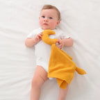 Crinkled gauze baby comforter square with a padded star hand puppet – view 2 of 11