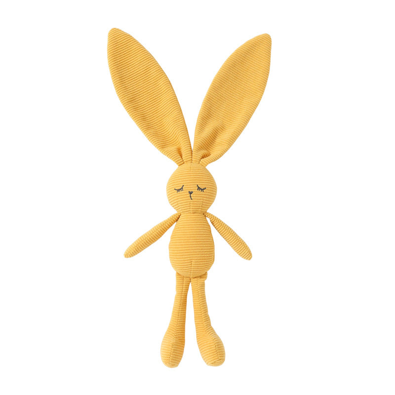 Corduroy long-eared bunny baby comforter with matching storage pouch – view 5 of 13