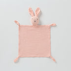 Honey Pink plain bunny baby comforter hand puppet