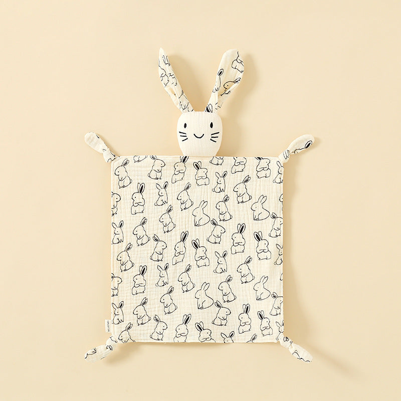 Baby Bunny printed muslin bunny baby comforter