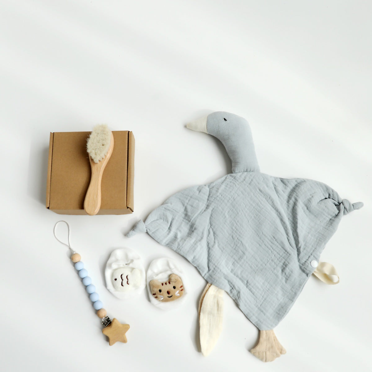 Blue Goose boxed newborn gift set with comforter and bandana bib