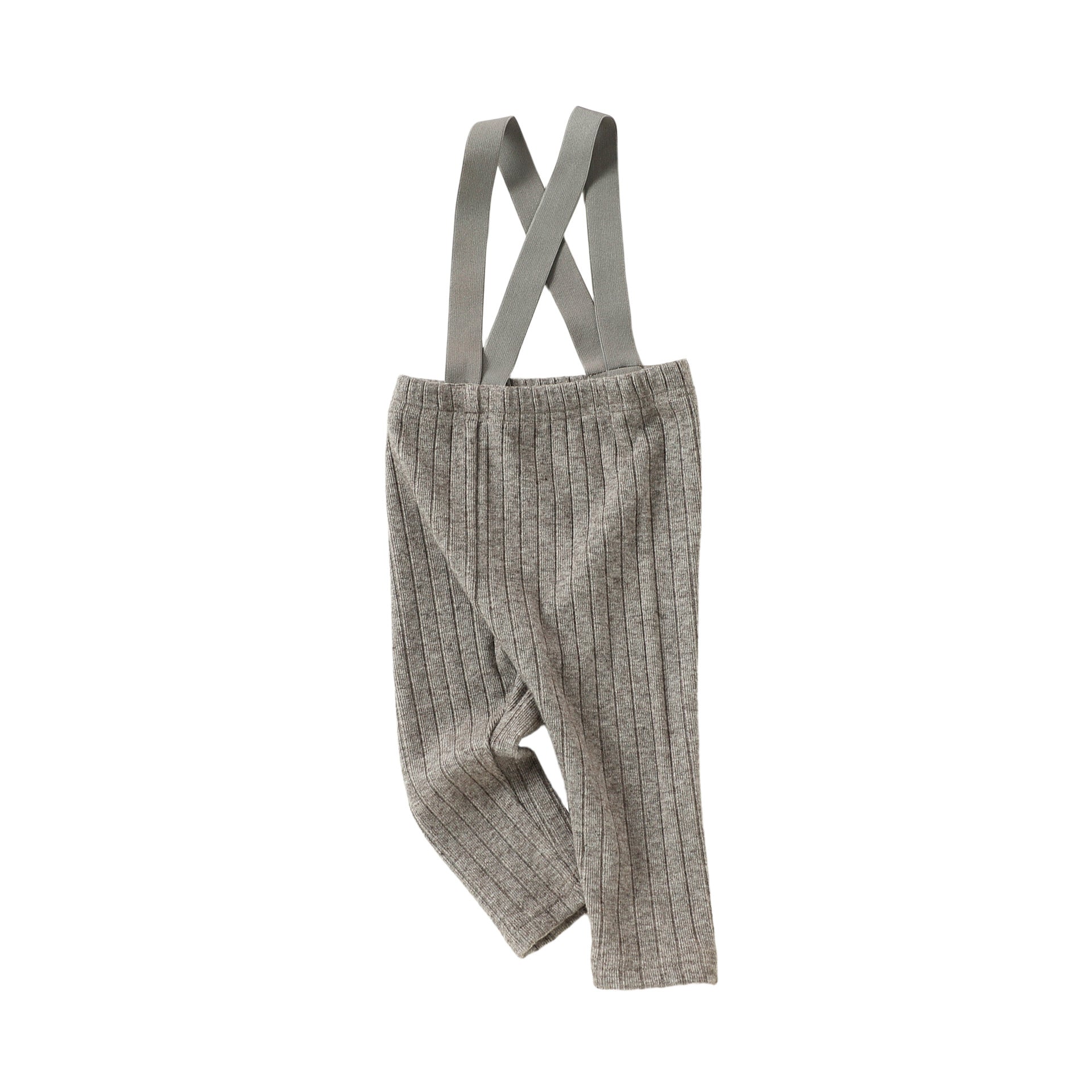 Heather Grey modal and cotton baby dungarees with adjustable straps