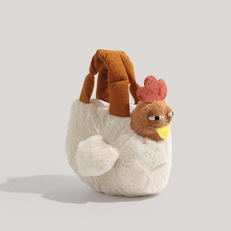 Plush Chicken Crossbody Bag | Novelty Shoulder Bag