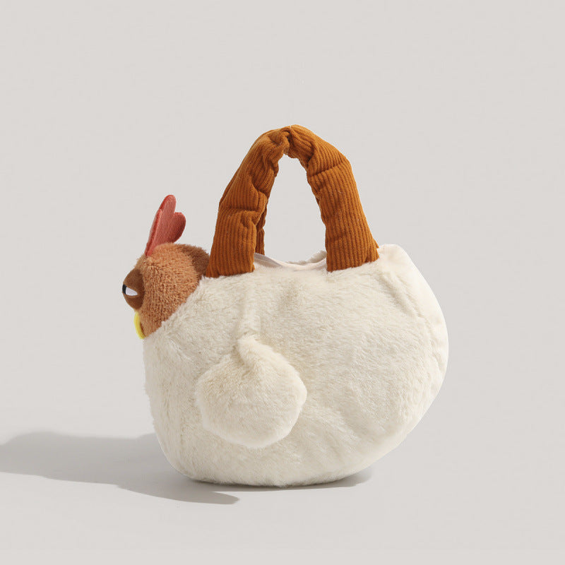 Plush Chicken Crossbody Bag | Novelty Shoulder Bag