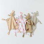 Puppy Baby Comforter, Pure Cotton Dribble Cloth, front view