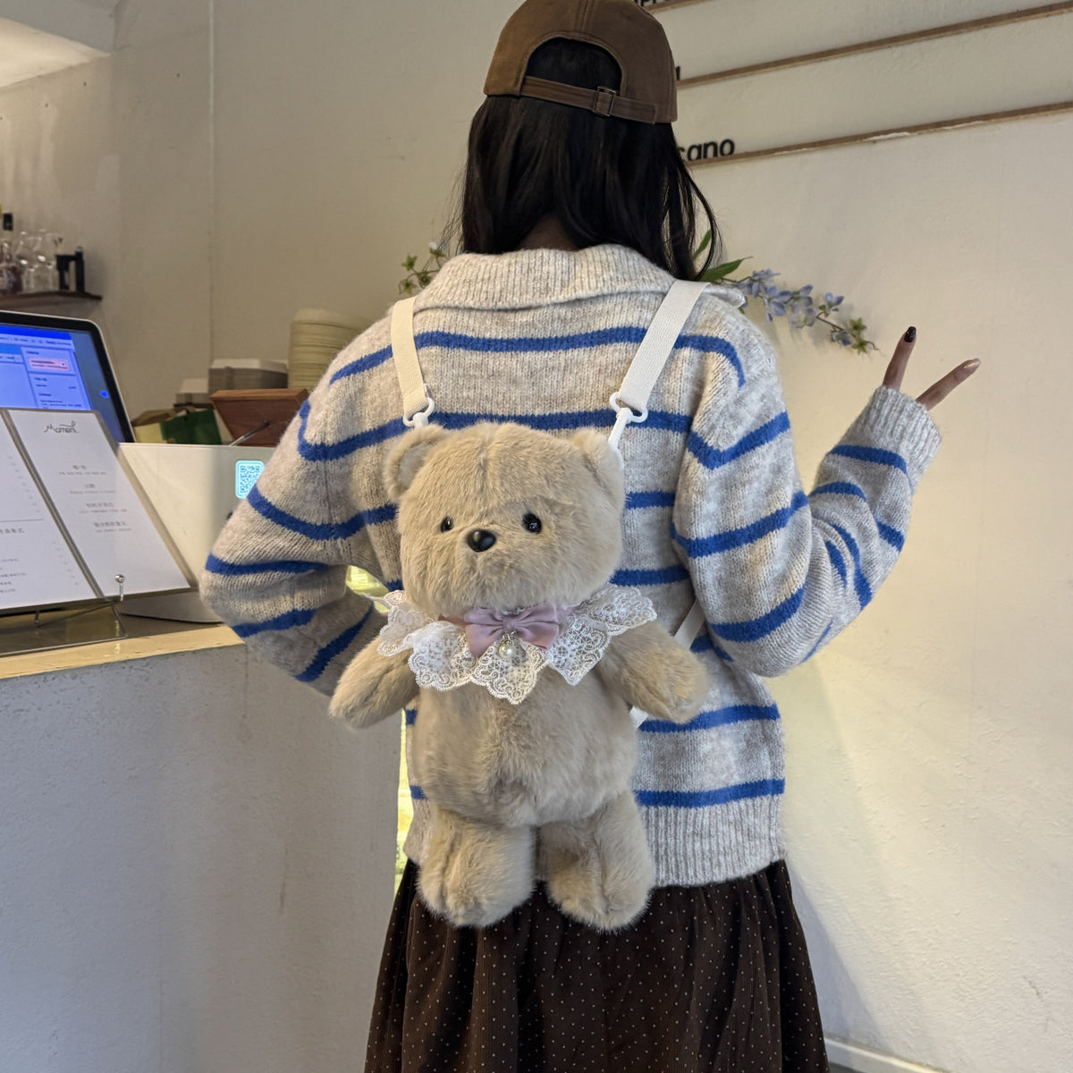 Running Bear Plush Toy | 40cm Soft Cushion