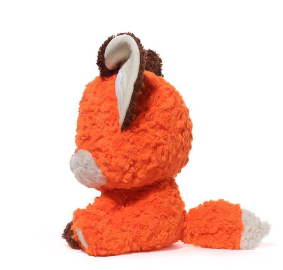 Fox Plush Toy with Oversized Head – Soft Stuffed Sitting Fox Doll | 38 cm