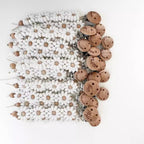 Silicone Daisy Dummy Clip, Beaded Soother Holder, styled with props