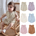 Sleeveless Cotton Baby Bodysuit - Summer Vest Romper with Popper Fastening, 3 to 24 Months