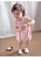 Sleeveless Cotton Baby Bodysuit - Summer Vest Romper with Popper Fastening, 3 to 24 Months