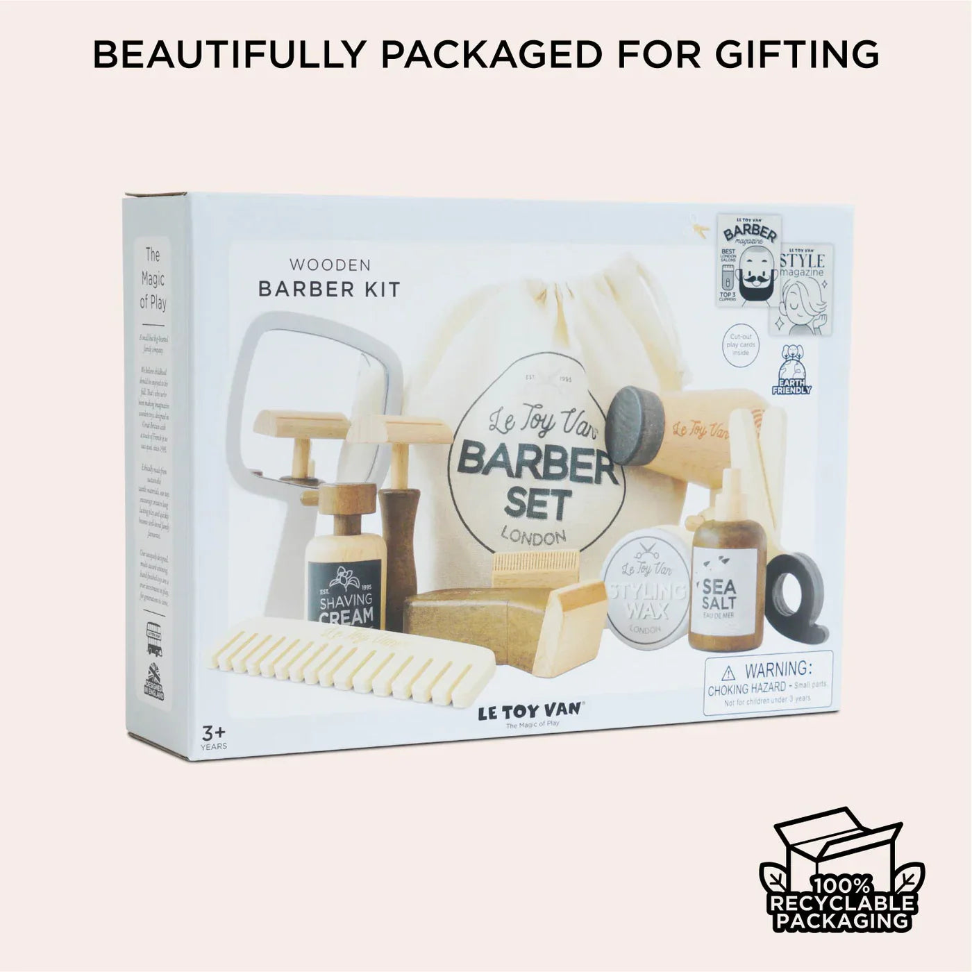 Wooden Hairdresser & Barber Kit - 12 Pieces - FSC Certified