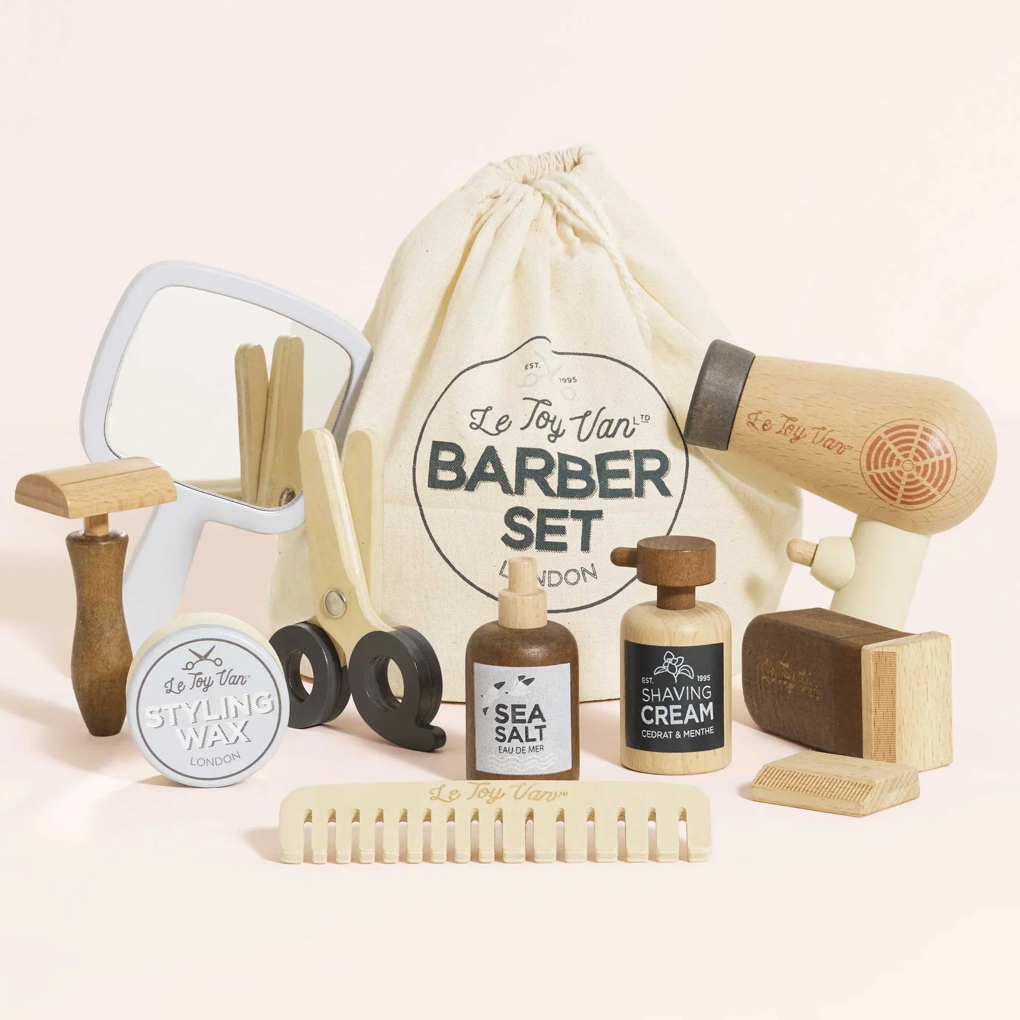 Wooden Hairdresser & Barber Kit - 12 Pieces - FSC Certified
