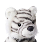 White Tiger Plush Toy – Soft Stuffed Sitting Tiger with Striped Tail | 18, 25, 36 & 55 cm