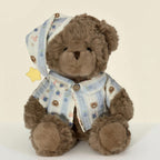Sleepy Teddy Bear Plush Toy – Brown Bear in Pyjamas with Nightcap