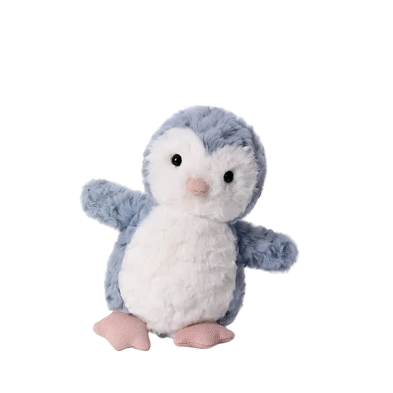 Penguin Plush Toy – Soft Stuffed Blue-Gray Penguin Doll with Pink Beak | 20 cm