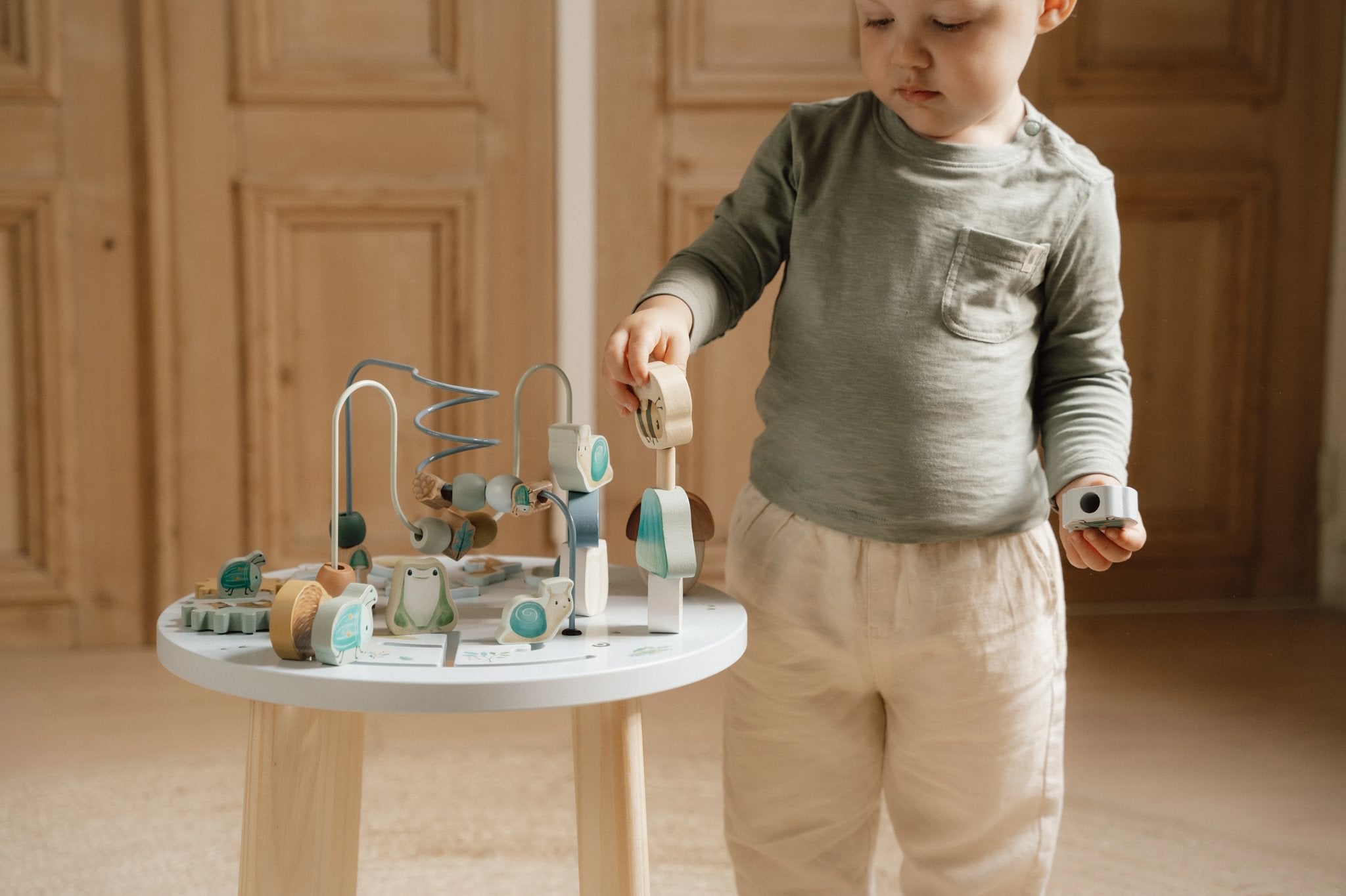 Wooden Activity Table - Forest Friends - FSC Wood - 5 Activities