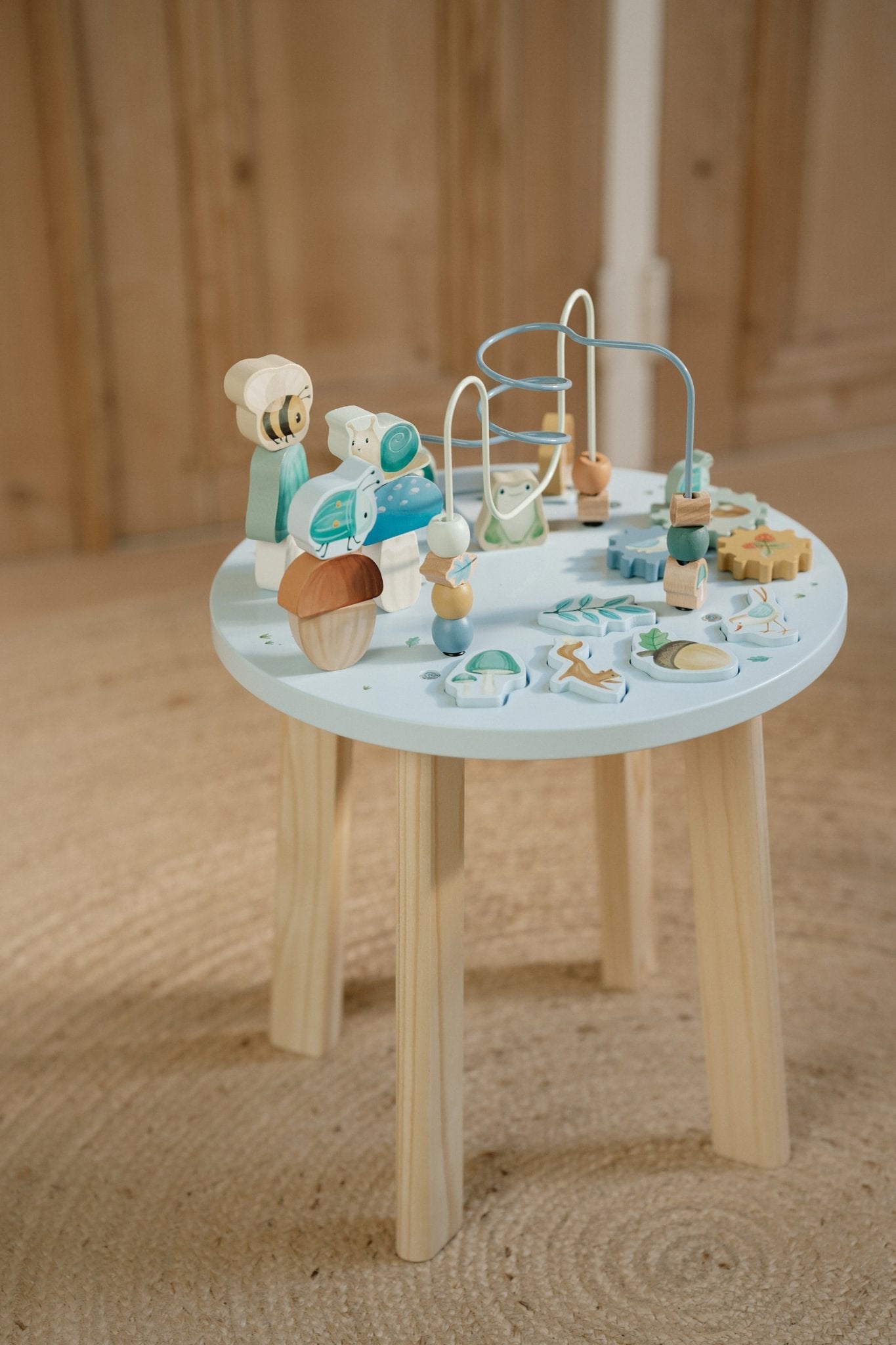Wooden Activity Table - Forest Friends - FSC Wood - 5 Activities