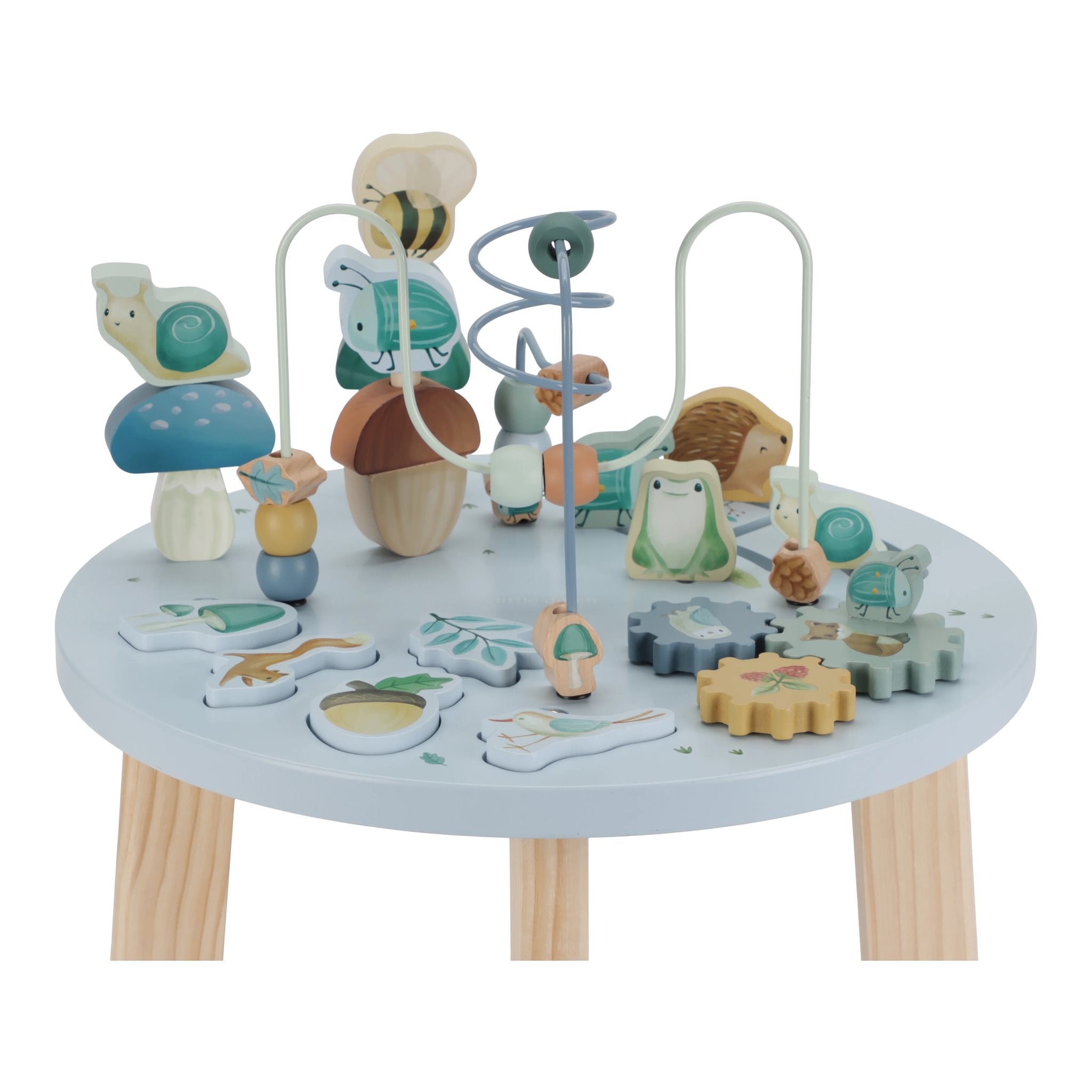 Wooden Activity Table - Forest Friends - FSC Wood - 5 Activities