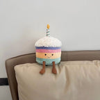 Birthday Cake Plush Toy – Cute Stuffed Food Character