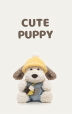 Puppy Plush Toy – Cute Dressed Dog Stuffed Animal (Sitting or Long Style)