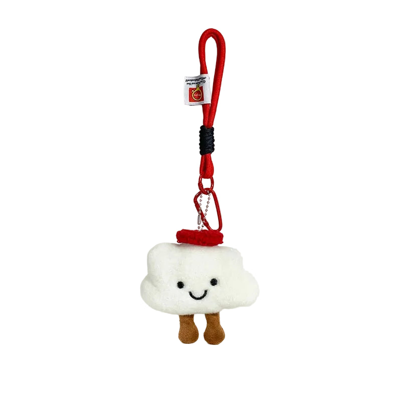 Plush Cloud Bag Charm – Smiling Cloud Keyring, 16 cm, PP Cotton, Four Versions