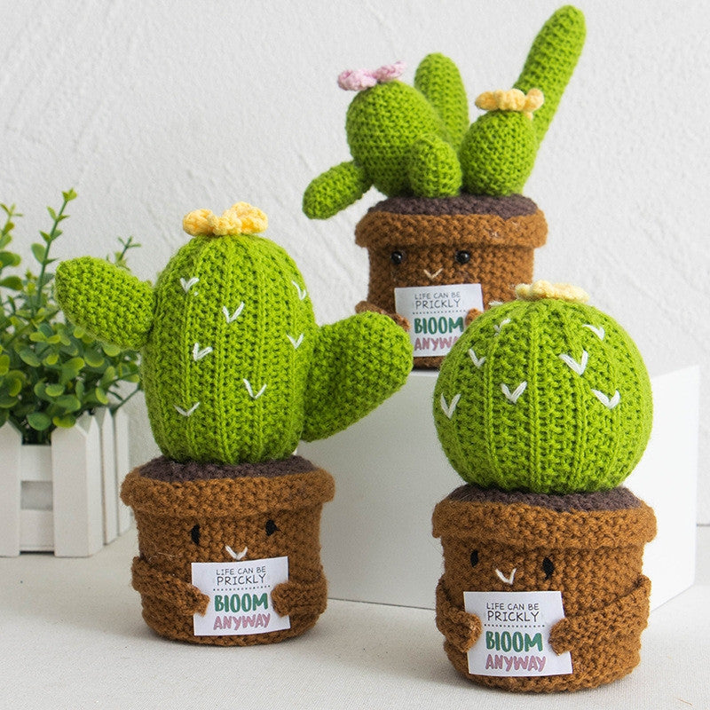 Crochet Cactus Plant Desk Decoration