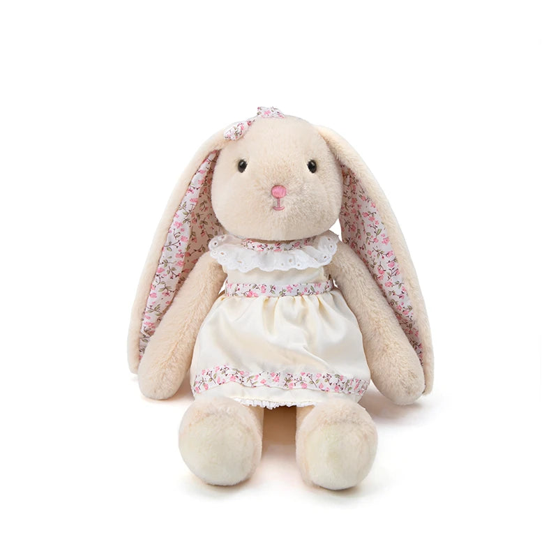 Lop-Eared Rabbit Plush Doll with Floral Dress – Soft Bunny Toy | 25 cm & 30 cm
