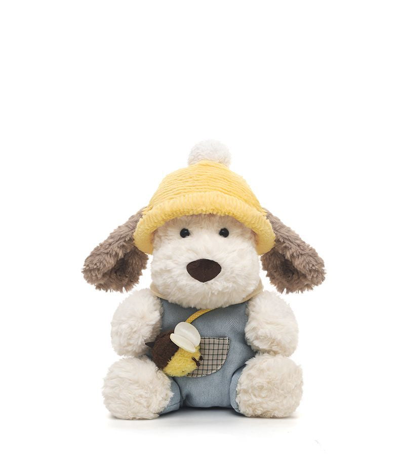 Puppy Plush Toy – Cute Dressed Dog Stuffed Animal (Sitting or Long Style)