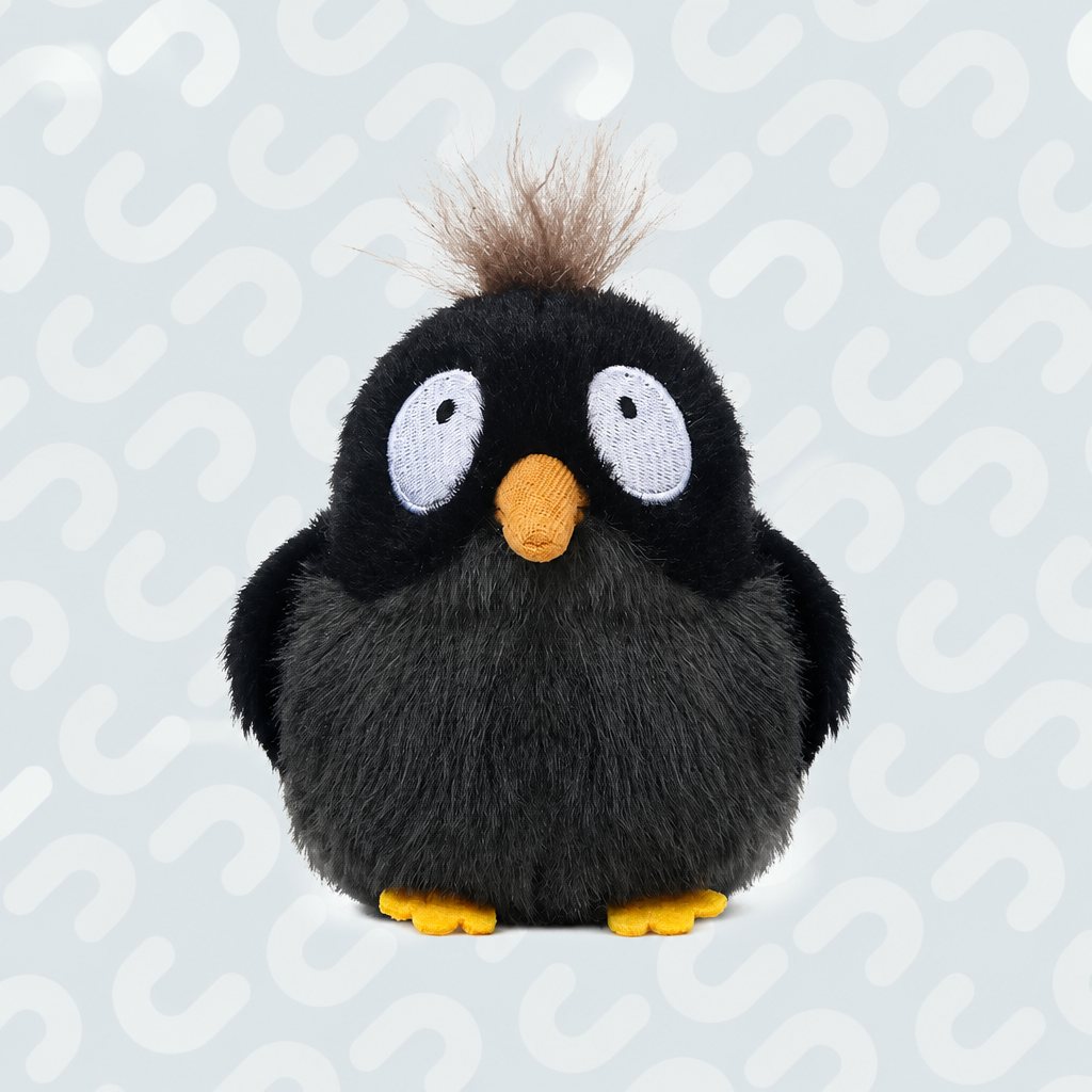 Palm-sized short-plush songbird soft toys including kingfisher and sparrow – Myna