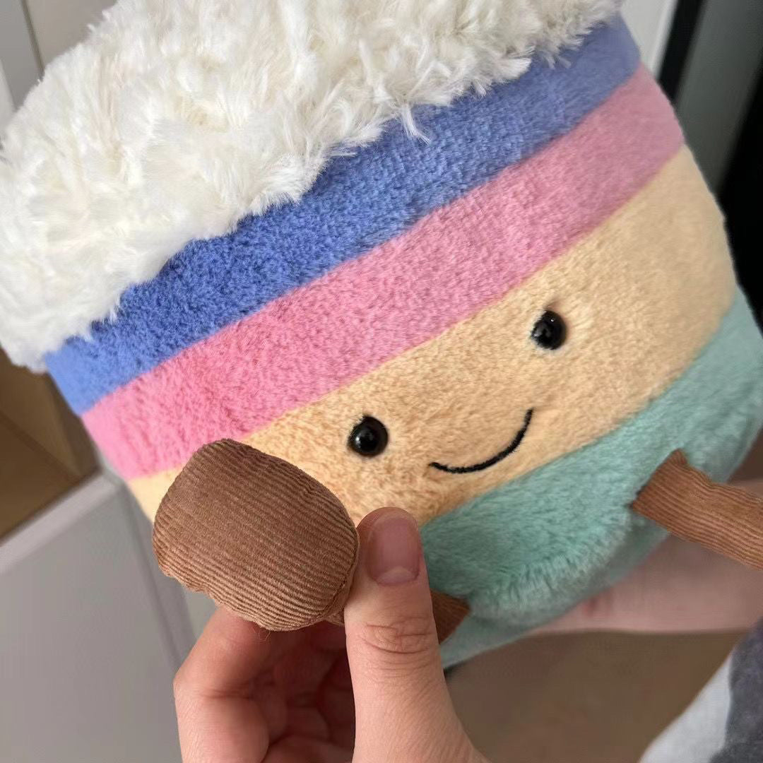 Birthday Cake Plush Toy – Cute Stuffed Food Character