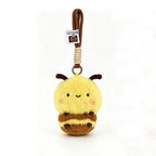 Plush Bee Bag Charm – Soft Toy Bee Keyring or Lanyard, 11 cm, Single or Pair