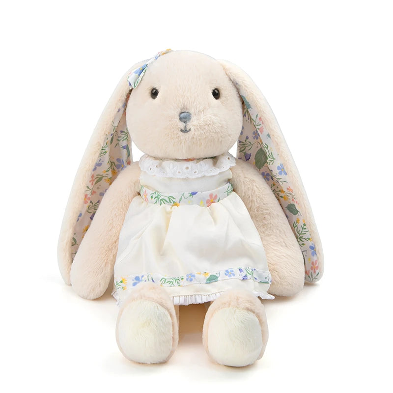 Lop-Eared Rabbit Plush Doll with Floral Dress – Soft Bunny Toy | 25 cm & 30 cm