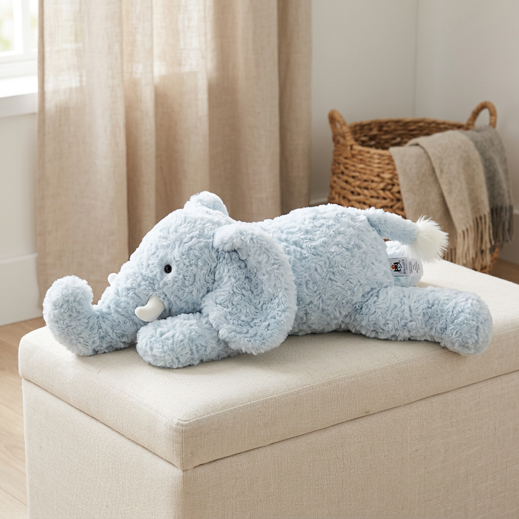 Floppy lying-down animal soft toy with outstretched limbs, 50cm – view 7 of 9