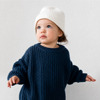 Cotton Crew Neck Jumper for Babies and Children - Relaxed Knit Pullover, 3 Months to 6 Years
