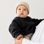 Cotton Crew Neck Jumper for Babies and Children - Relaxed Knit Pullover, 3 Months to 6 Years