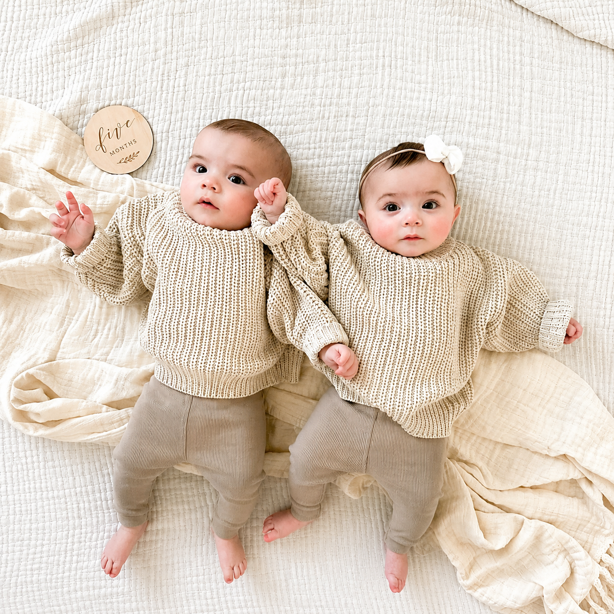 Cotton Crew Neck Jumper for Babies and Children - Relaxed Knit Pullover, 3 Months to 6 Years