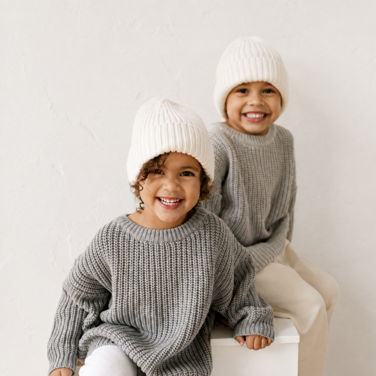 Cotton Crew Neck Jumper for Babies and Children - Relaxed Knit Pullover, 3 Months to 6 Years