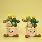 Crochet Cactus Plant, Cute Desk Decoration, shown with the full range