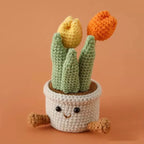 Handmade Crochet Tulip Flowers in Pot